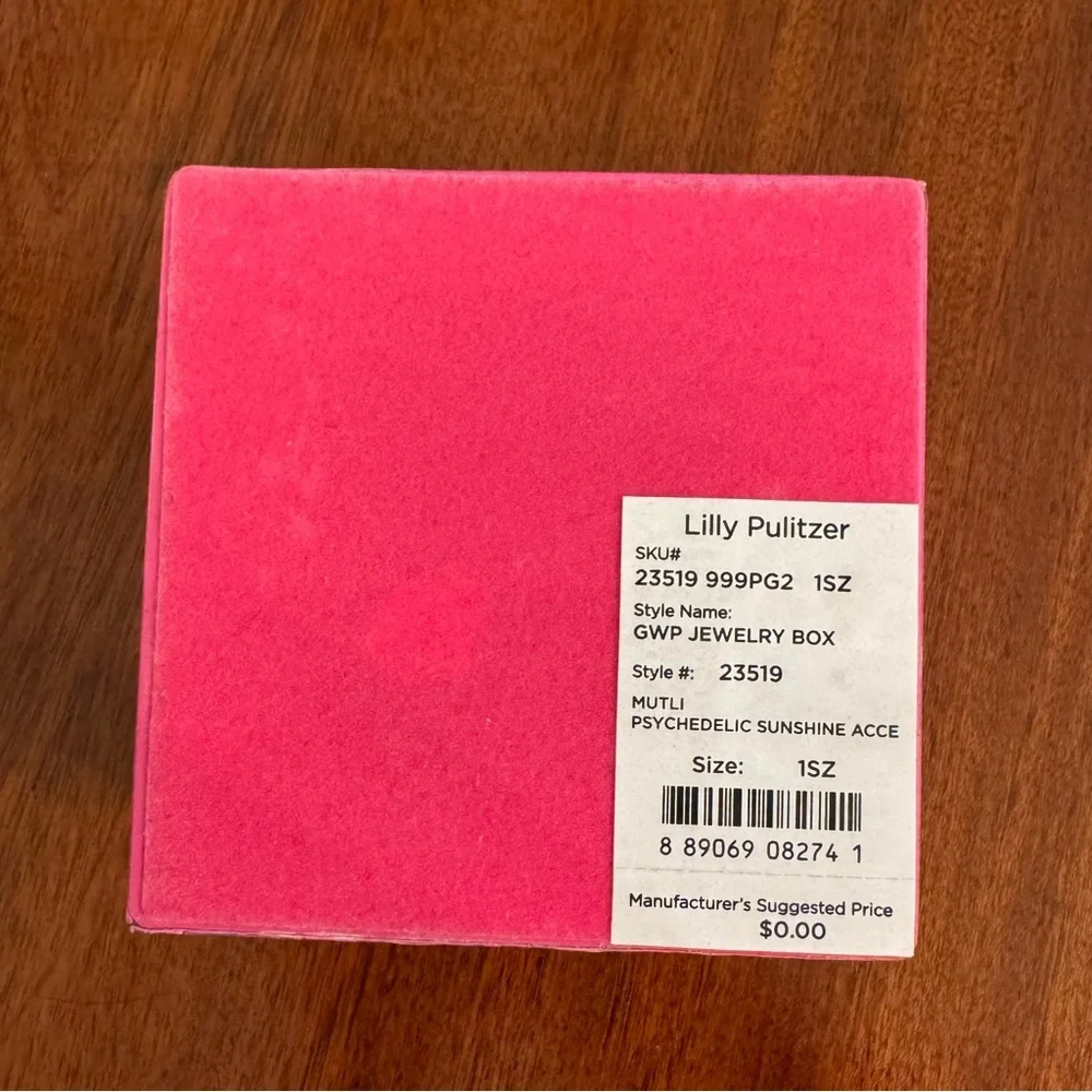 NWT Lilly Pulitzer Psychedelic Sunshine Jewelry Trinket Box Collectible
